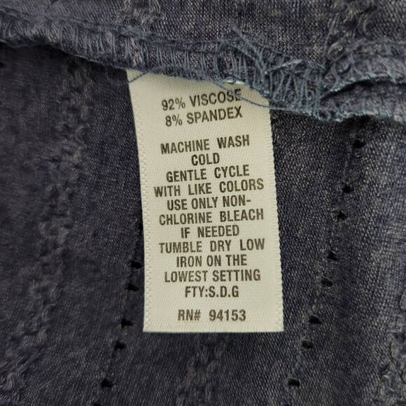 New Direction Navy T-Shirt Size Large Dark Blue Knit Top - Picture 8 of 8